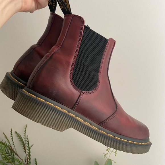 Dr. Martens red leather Chelsea boot 2976 - Picture 4 of 7